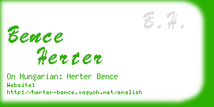 bence herter business card